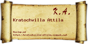 Kratochvilla Attila névjegykártya